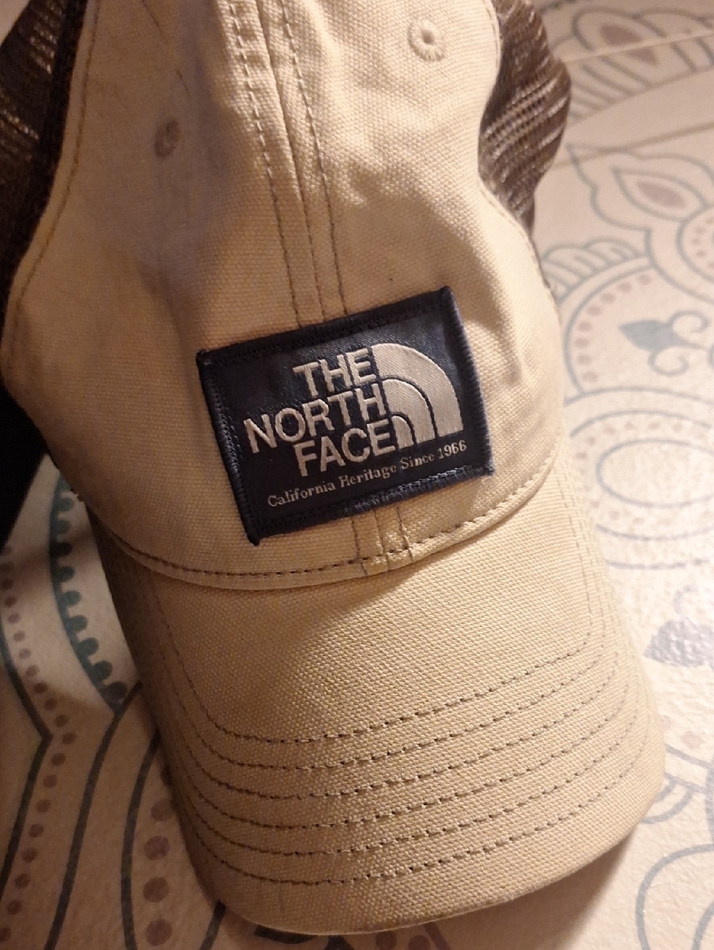 The North Face Tan Mesh-Back Trucker Hat